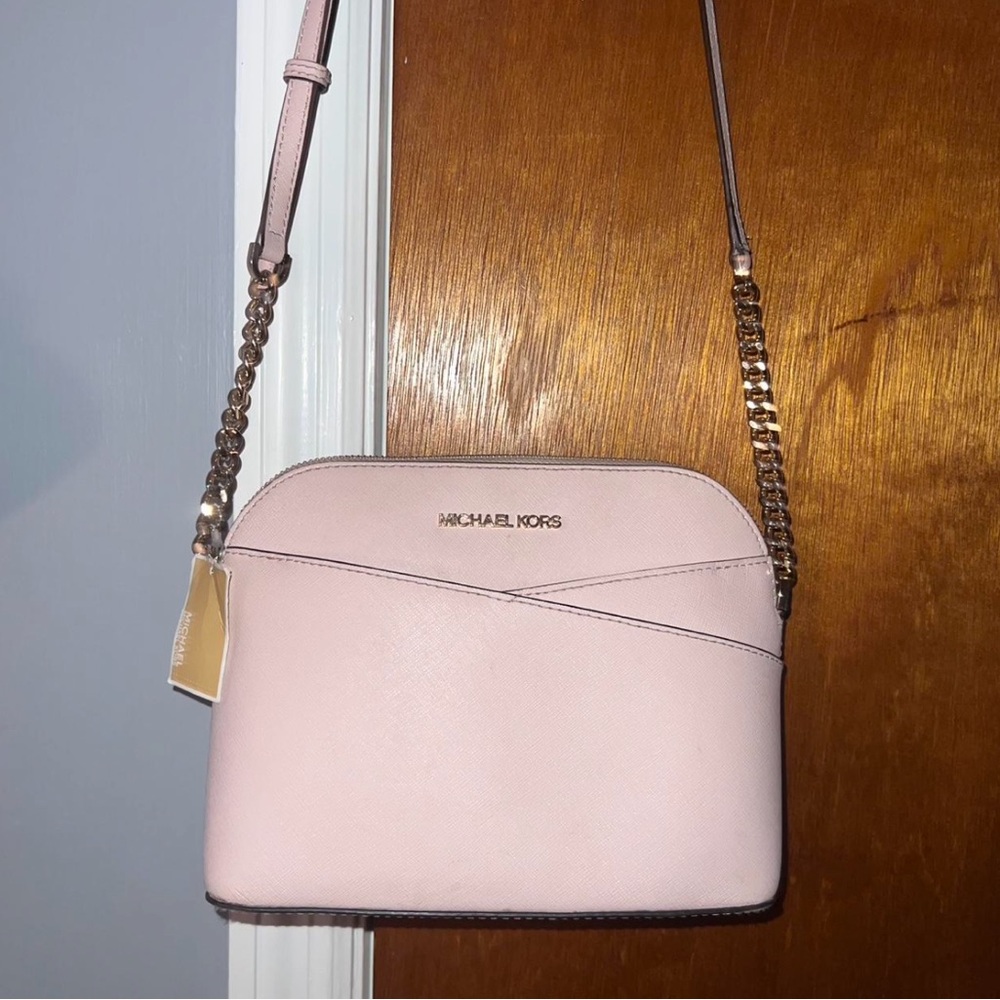 KORS Michael Kors Pink Crossbody Bag with Chain Strap